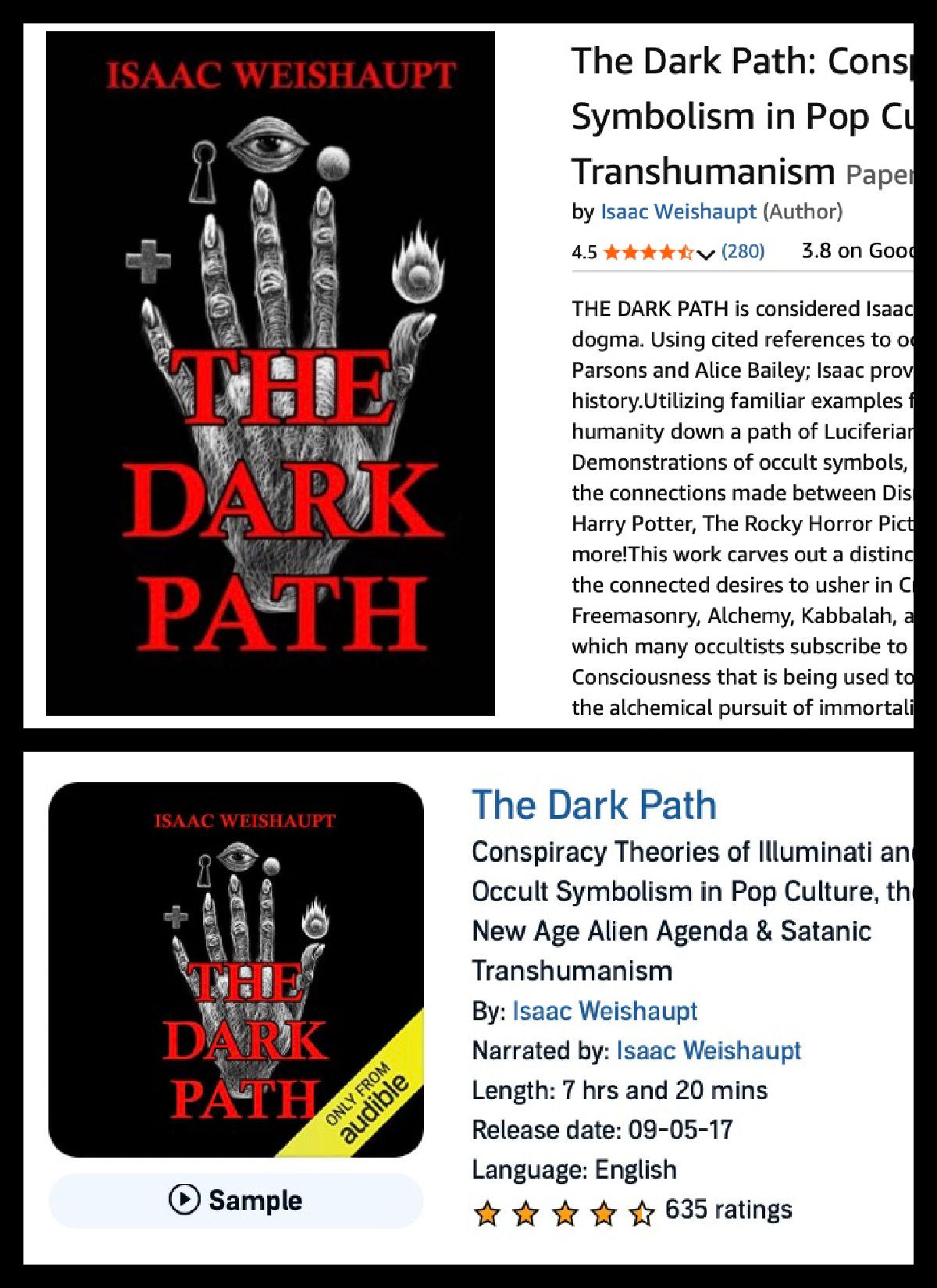 THE DARK PATH by Isaac Weishaupt Signed Paperback