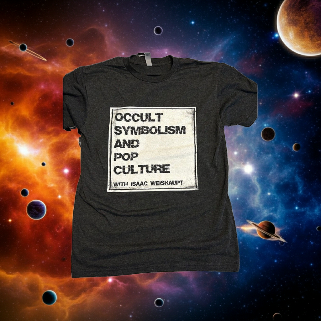 OFFICIAL PODCAST SHIRT: Occult Symbolism & Pop Culture! BLACK SUPER SOFT