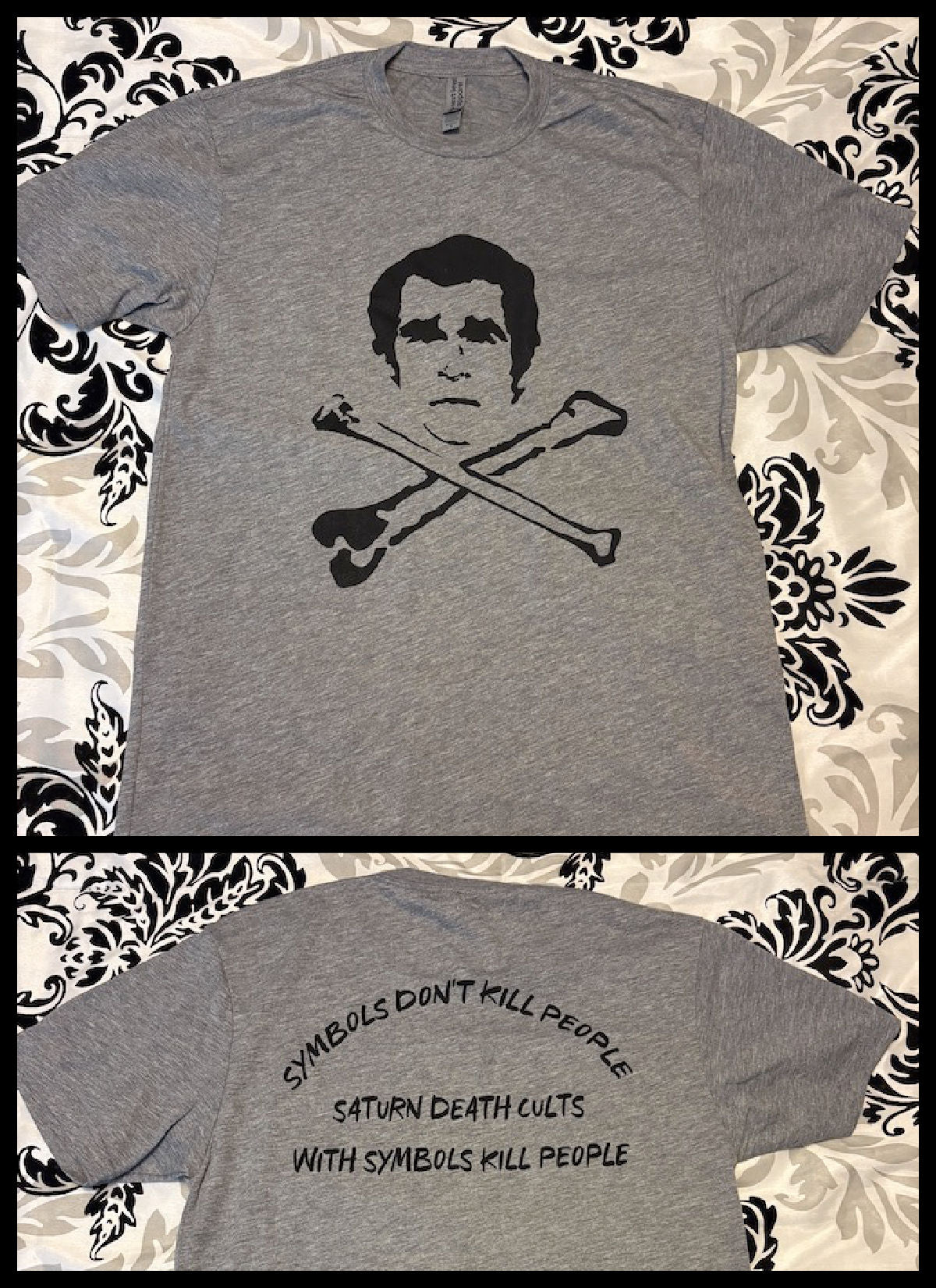 George Bush Skull & Bones Saturn Death Cult Shirt- ULTRA SOFT!
