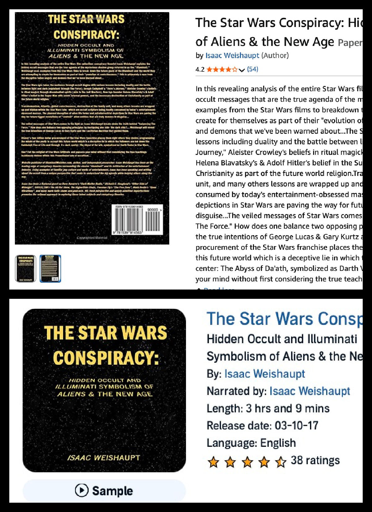 THE STAR WARS CONSPIRACY: Hidden Occult and Illuminati Symbolism of Aliens & The New Age Signed Paperback