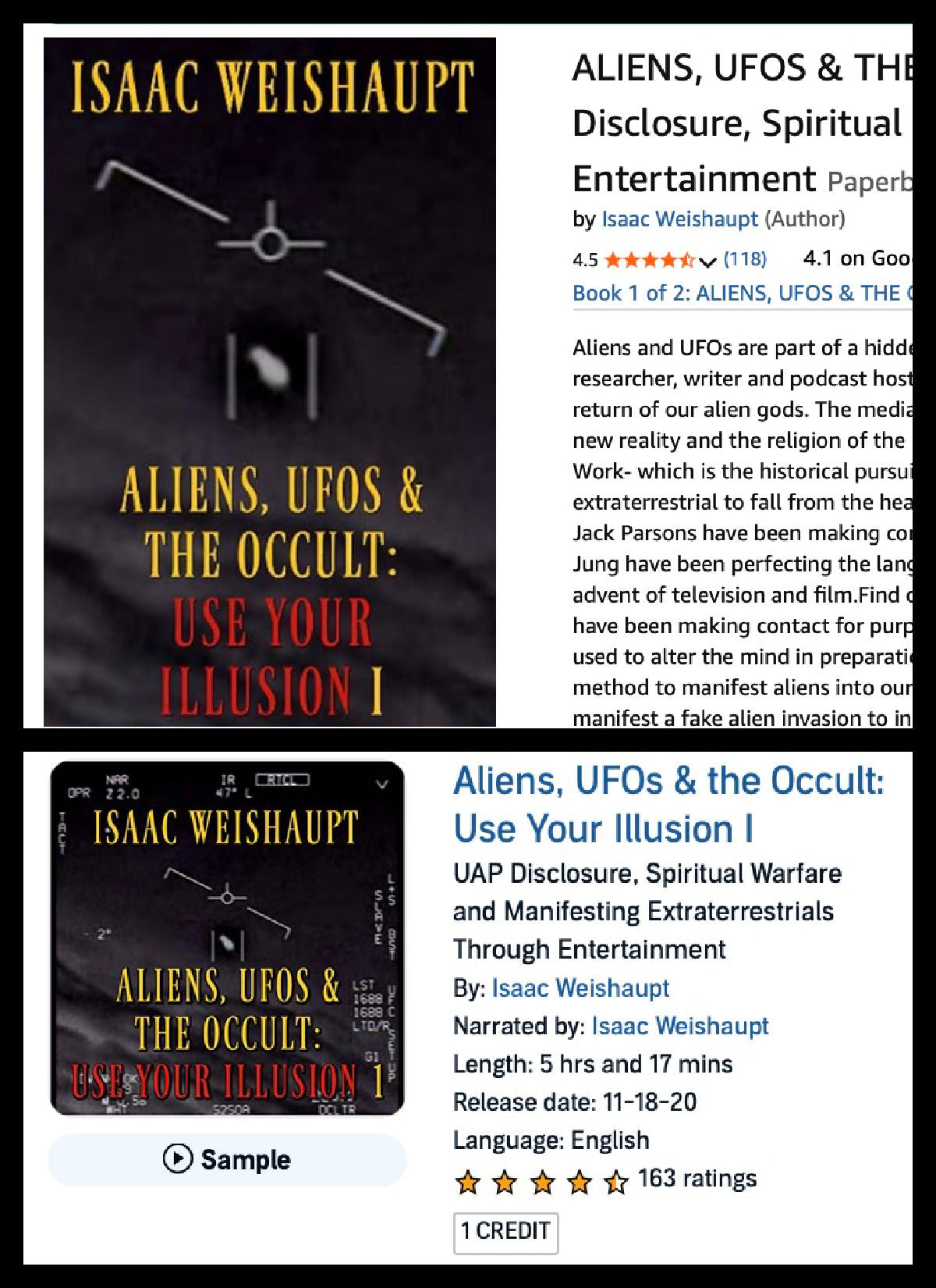 ALIENS, UFOS & THE OCCULT: USE YOUR ILLUSION I Signed Paperback